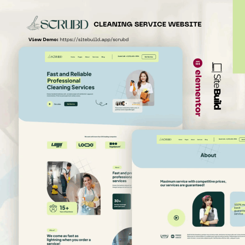 Scrubd- Cleaning Service Website